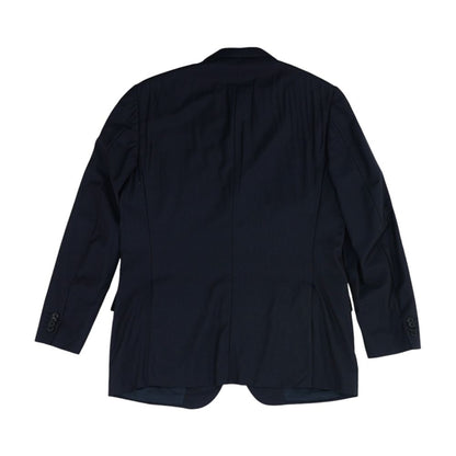 Navy Striped Wool Sport Coat