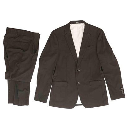 Black Solid 2pc Suit