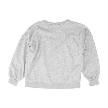 Gray Embroidery Detail Sweatshirt