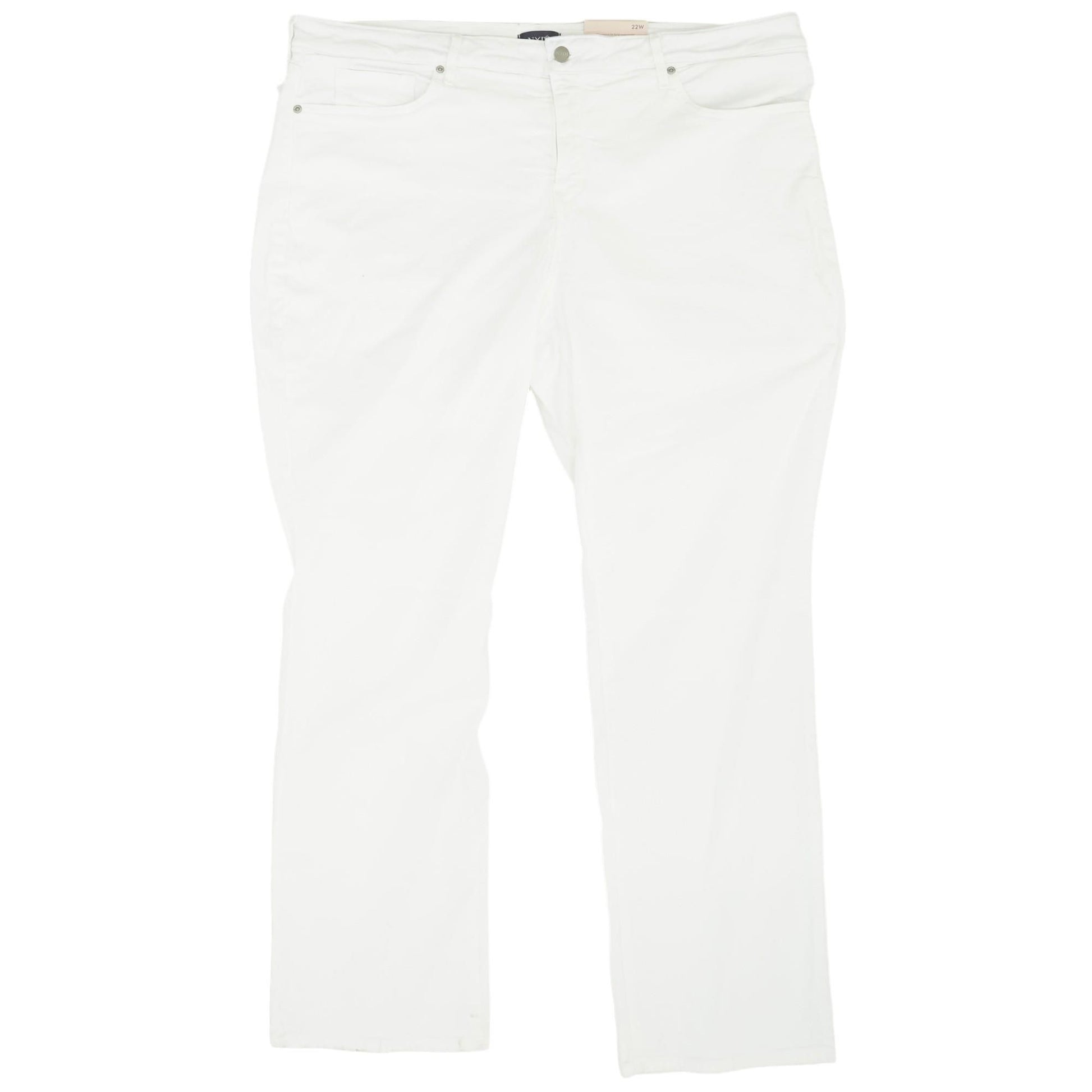White Solid Straight Leg Jeans – Unclaimed Baggage