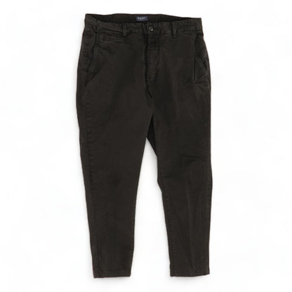 Black Solid Chino Pants