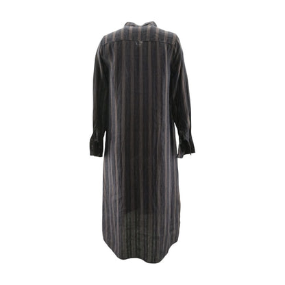 Purple Striped Midi Dress