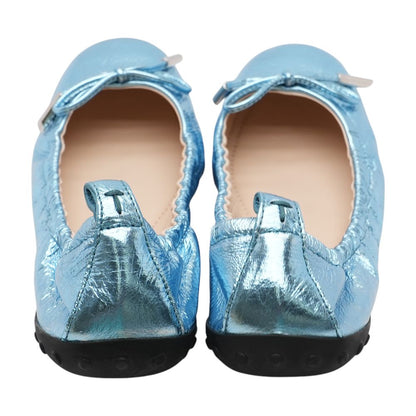 Blue Ballet Flats