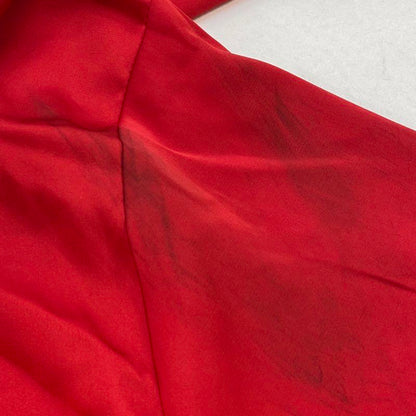 Red Solid Pajama Top