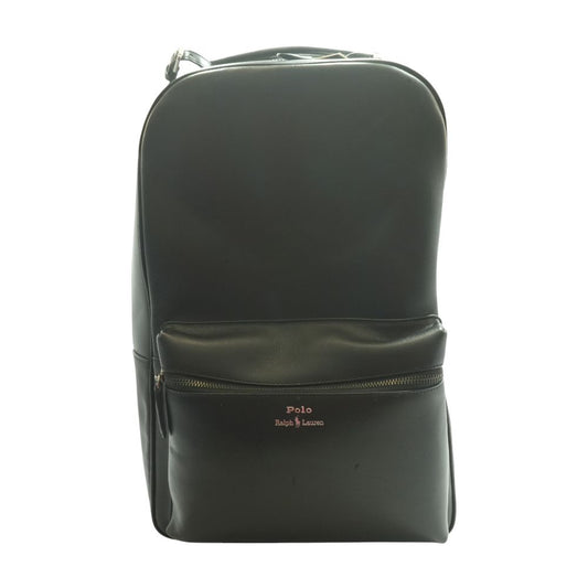 Black Smooth Leather Backpack