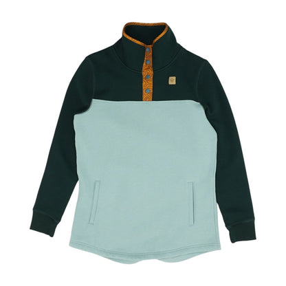 Green Color Block Pullover