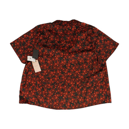 Black Floral Button Down