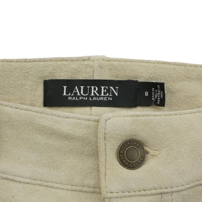 Tan Leather Five-Pocket Pant