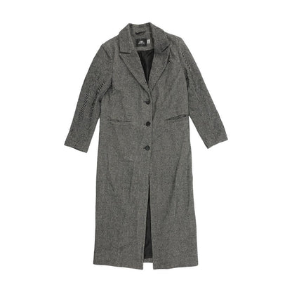 Black Herringbone Topcoat