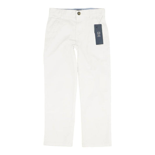 White Solid Dress Pants