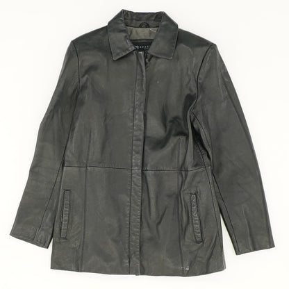 Vintage Lambskin Leather Collared Jacket