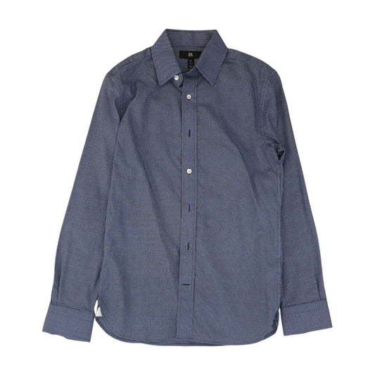 Blue Geometric Long Sleeve Button Down
