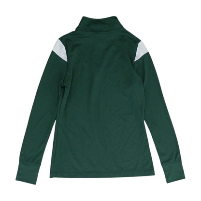 Green Color Block 1/4 Zip Pullover