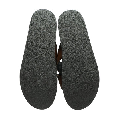 Brown Casual Slide Sandals