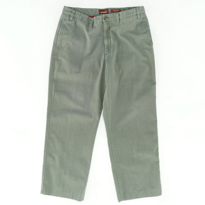Vintage Straight-Fit Gray Chino Pants