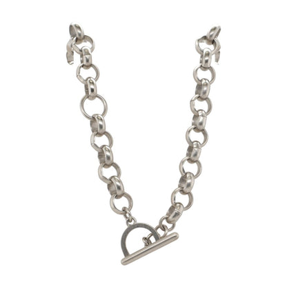 Silver Tone Rolo Chain Necklace