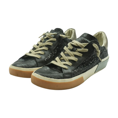 Zina Black Low Top Athletic Shoes