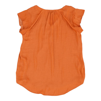 Rust Solid Sleeveless Blouse
