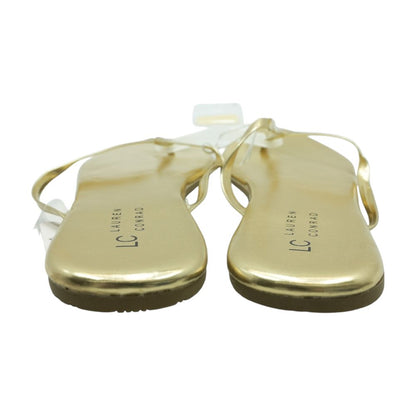 Gold Flip Flop Sandals