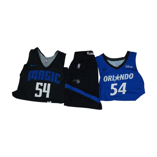 Blue 3pc Graphic Tall Sleeveless Jersey and Short Set