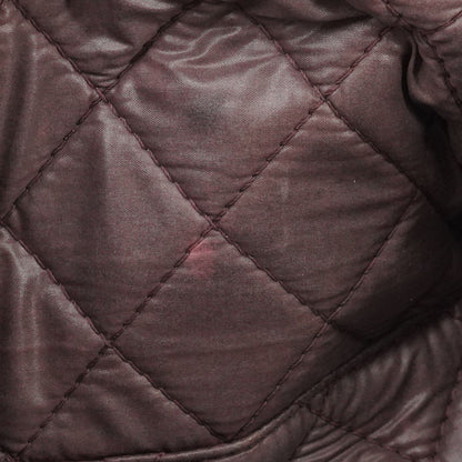 Black Classic Quilted Caviar Leather Cosmetic Pouch