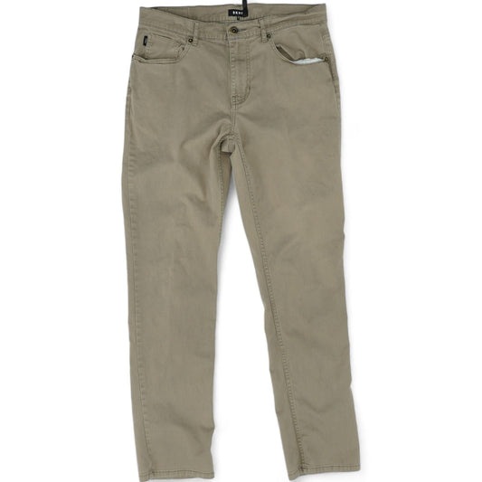 Khaki Solid Five Pocket Pants
