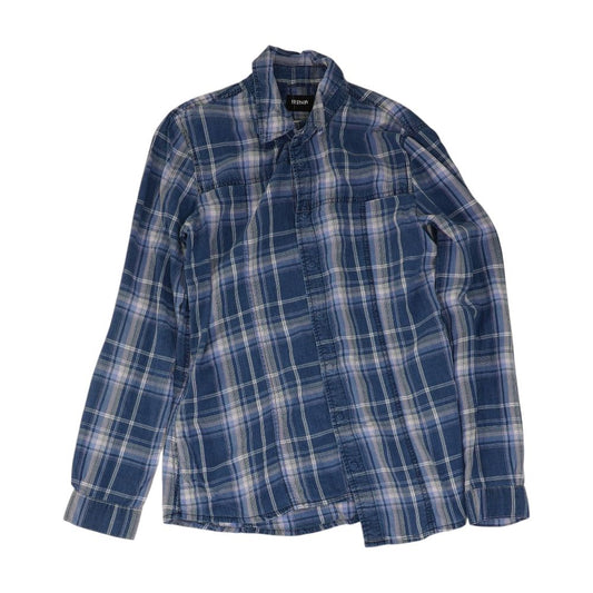 Blue Plaid Long Sleeve Button Down