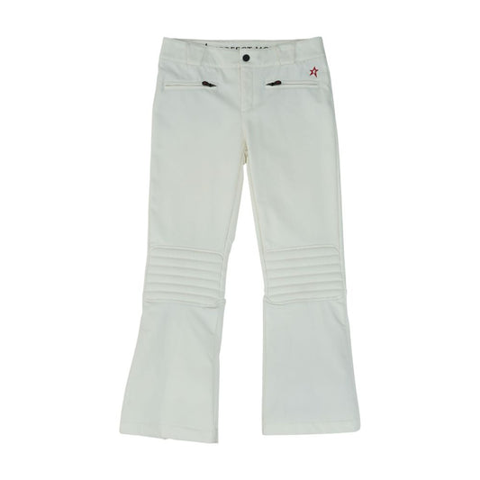 White Solid Active Ski Pants