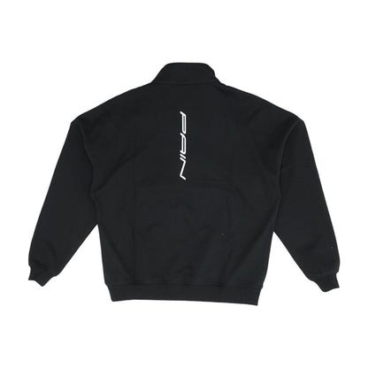 Black Graphic 1/4 Zip Pullover