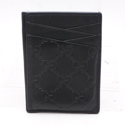 Guccissima Black Leather Vertical Card Holder