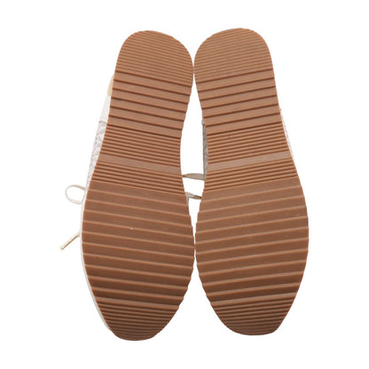 Beige Low Top Athletic Shoes