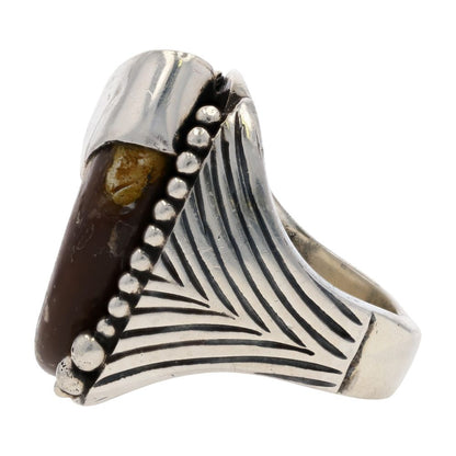Sterling Silver Southwestern Bear Claw Signet Ring