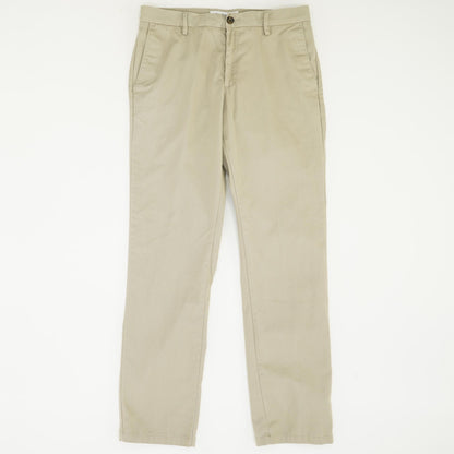 Beige Solid Chino Pants