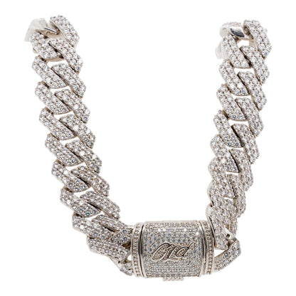 Silver Tone Sparkly Link Chain Necklace