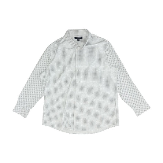 White Polka Dot Long Sleeve Button Down