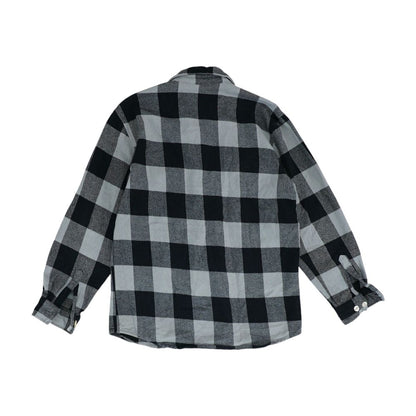 Gray Check Flannel Button Down