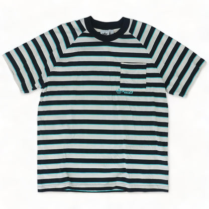Beige Striped Crewneck T-Shirt