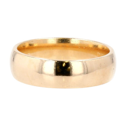 14K Gold Half Round Band