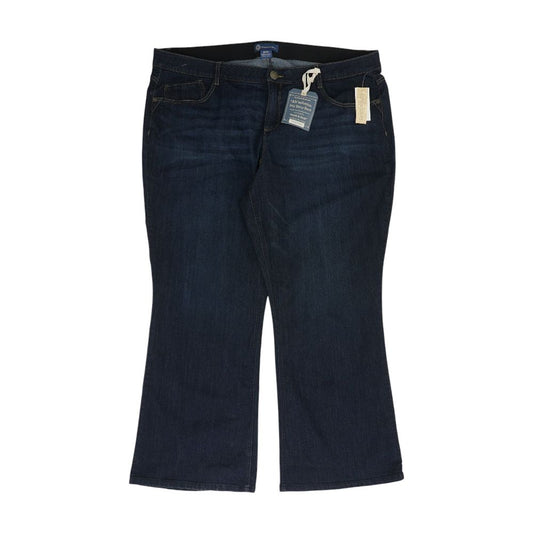 Blue Plus High Rise Wide Leg Jeans