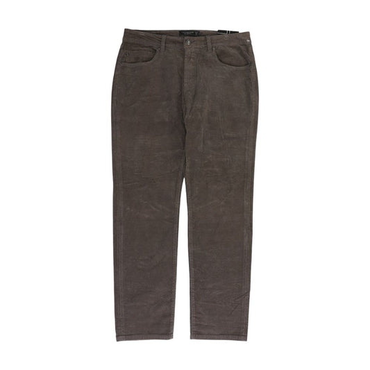 Brown Solid Five Pocket Pants