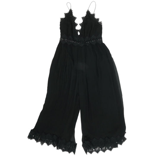 Zimmerman Black Tropicale Lace-Trimmed Jumpsuit
