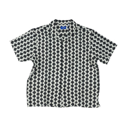 Beige Misc Short Sleeve Button Down