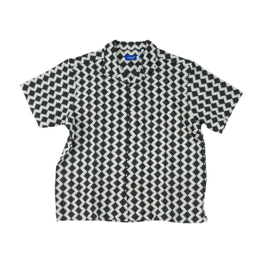 Beige Misc Short Sleeve Button Down