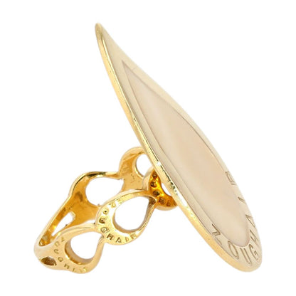 18K Gold White Resin Water Droplet Band