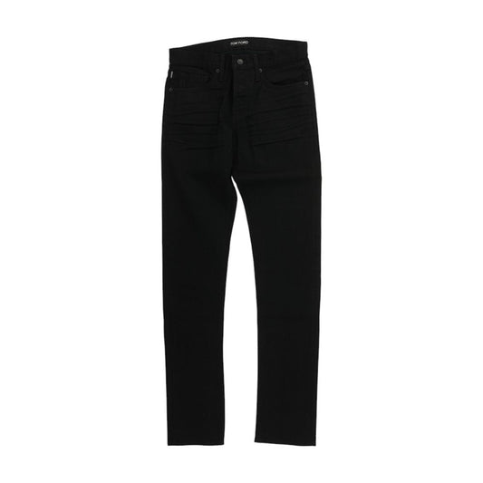 Black Stretch Twill Slim Fit Denim Jeans