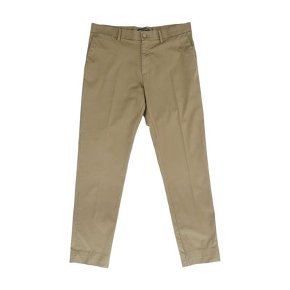 Brown Solid Chino Pants