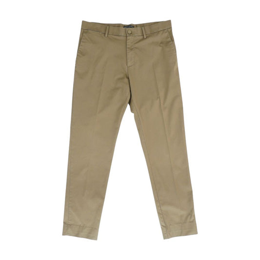 Brown Solid Chino Pants