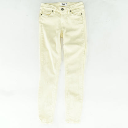 Yellow Solid Low Rise Skinny Leg Jeans