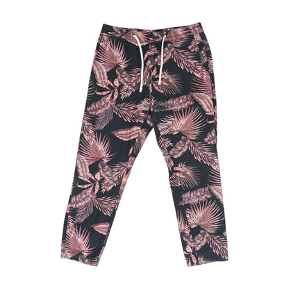 Black Tropical Casual Pants