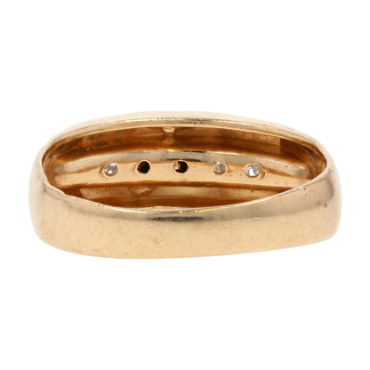 .20 Ct 14K Gold Tapered Round Diamond Band
